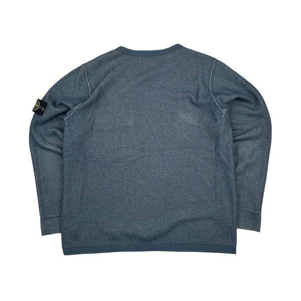 Stone Island 2002 Ribbed Cotton Vintage Crewneck Jumper - Large