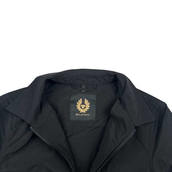 Belstaff Black Nylon Collared Zipped Overshirt - Small