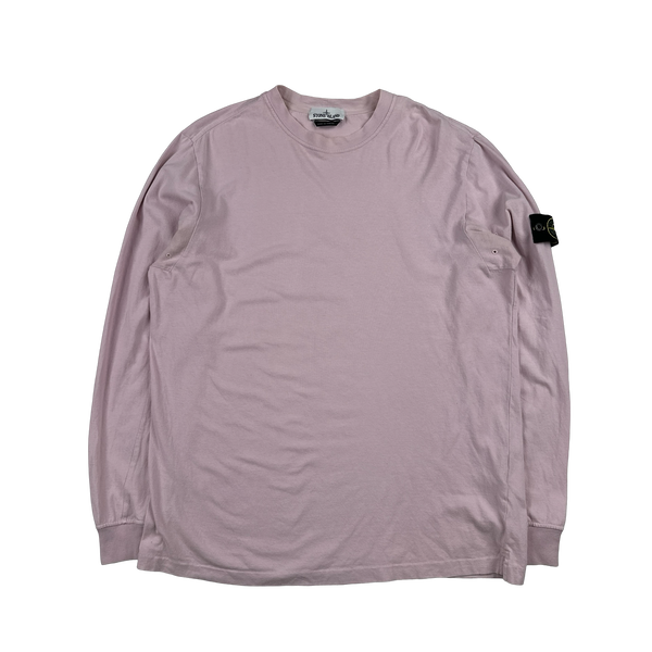 Stone Island 2017 Pink Longsleeve Cotton Top - XXL