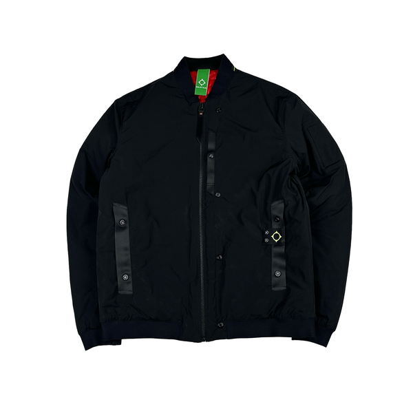 Ma Strum Black Multi Pocket Bomber Jacket - Small