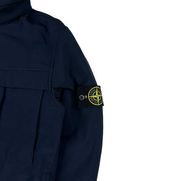 Stone Island 2014 Navy High Neck Soft Shell Jacket - Medium