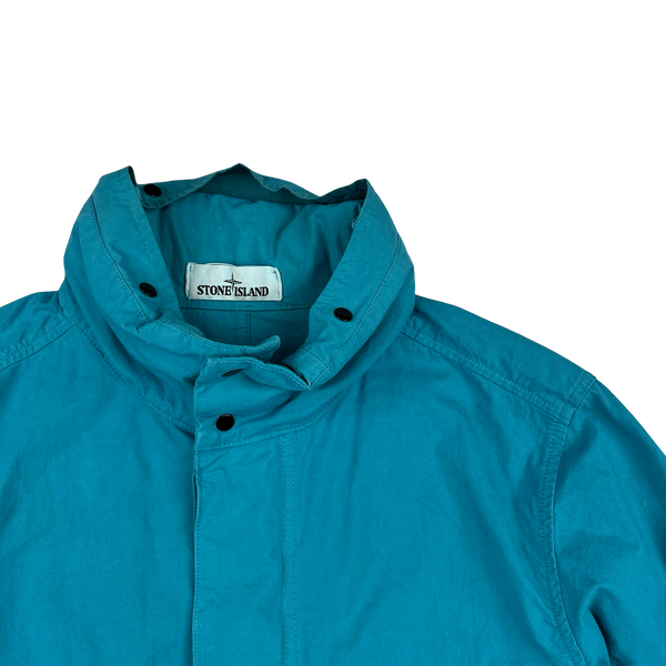 Stone Island 2020 Blue Cotton Cordura Centre Badge Field Jacket - Medium