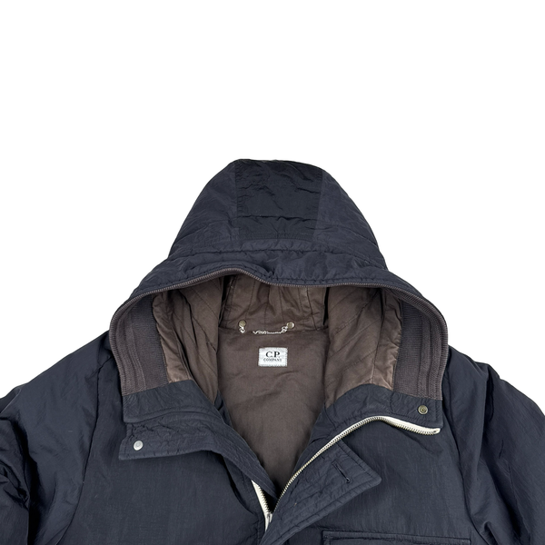 CP Company 2010 Black Chrome Down Filled Puffer Jacket - Medium