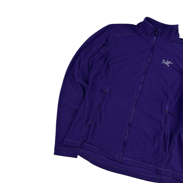 Arcteryx Women's Purple Polartec Stretch Zip Up Jumper - Medium