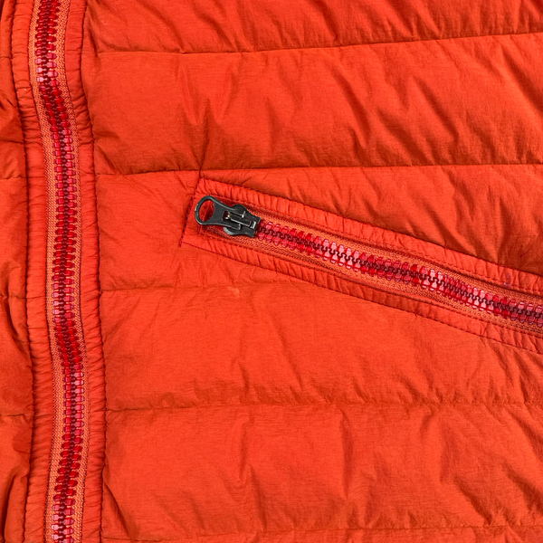 Stone Island 2019 Red Loom Woven Down Chambers Stretch Nylon TC Jacket - Medium
