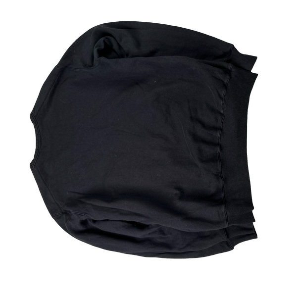 CP Company Black Cotton Spellout Cuff Crewneck Jumper - XXL