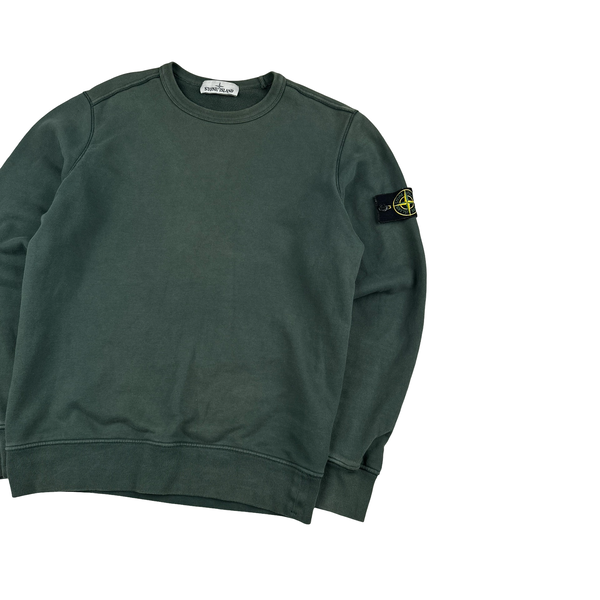 Stone Island 2019 Green Cotton Crewneck - Small