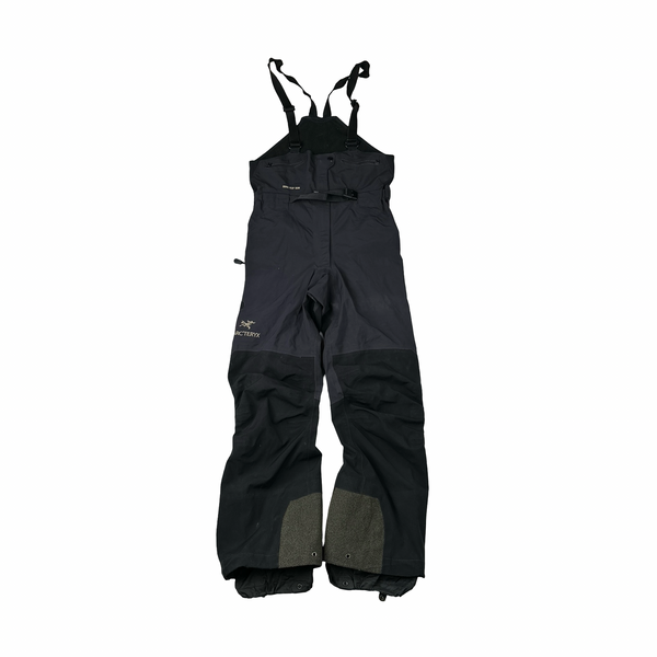 Arcteryx Black Goretex Full Leg Zip Ski Overalls - Small