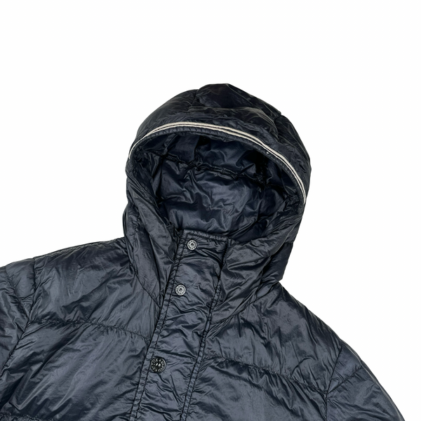 Stone Island Navy Garment Dyed Puffer Jacket - Medium