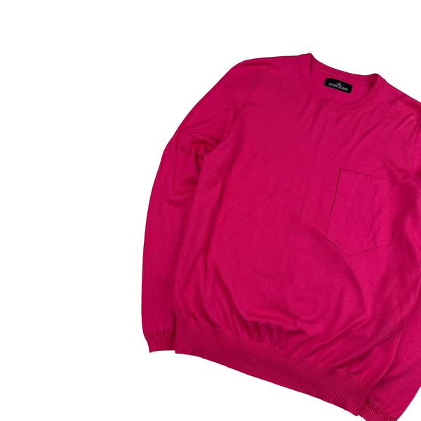 Stone Island 2018 Pink Shadow Project Knitted Crewneck - Large