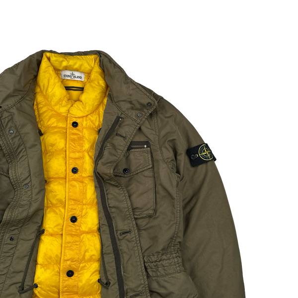 Stone Island 2010 David-TC Khaki Dutch Rope Down Liner Field Jacket - Large