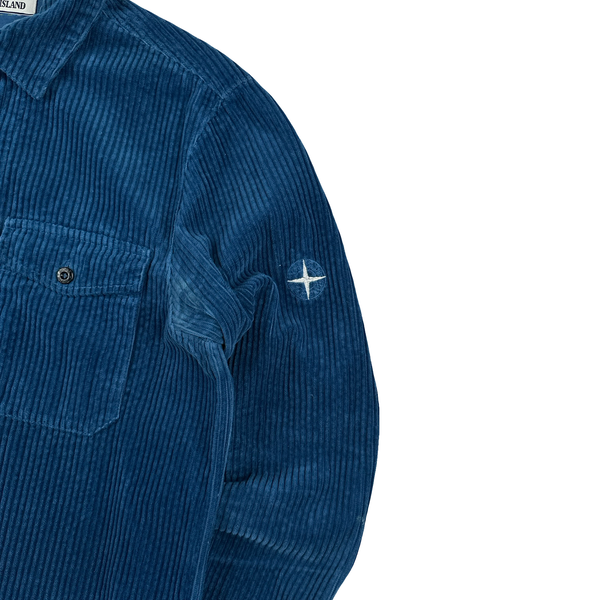 Stone Island AW2020 Blue Jumbo Cord Shirt - Medium