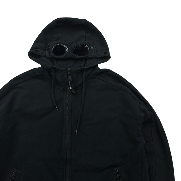 CP Company Black Cotton Goggle Hoodie - XL