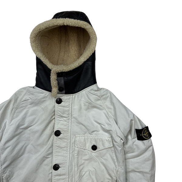 Stone Island 2017 Sherpa Sheepskin David TC Down Jacket Large Mat s Island