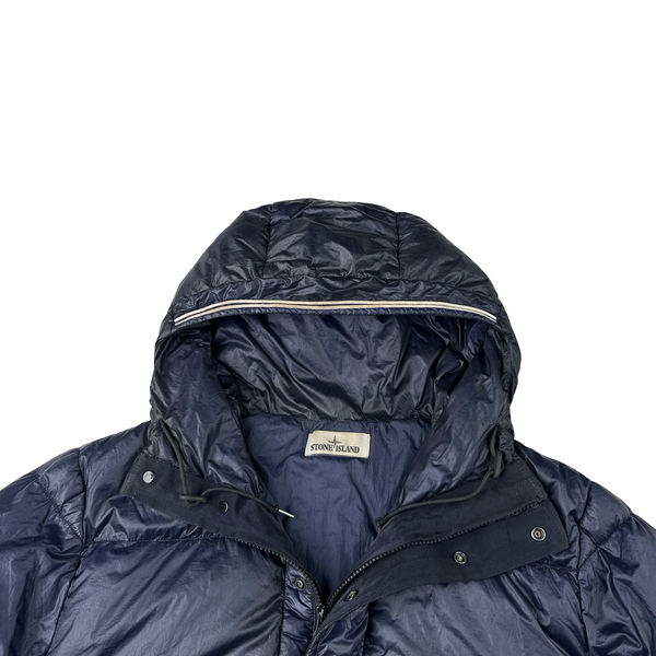 Stone Island Navy Garment Dyed Puffer Jacket - Medium