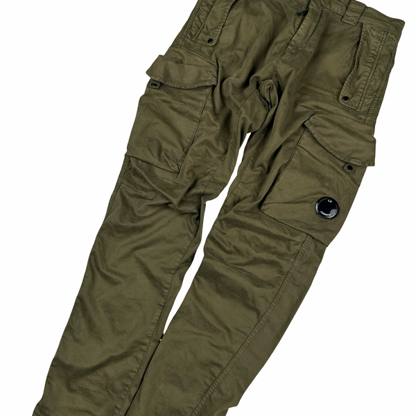 CP Company Khaki Stretch Ergonomic Fit Cargo Trousers - Small