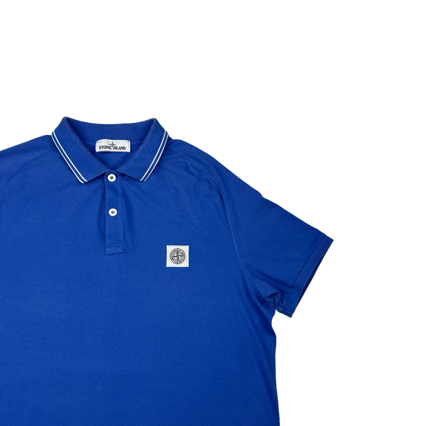 Stone Island 2019 Blue Cotton Polo Shirt - XXL