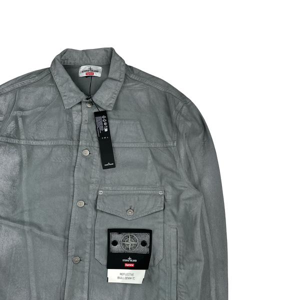 Stone Island x Supreme 2023 Reflective Bull Denim TC Jacket