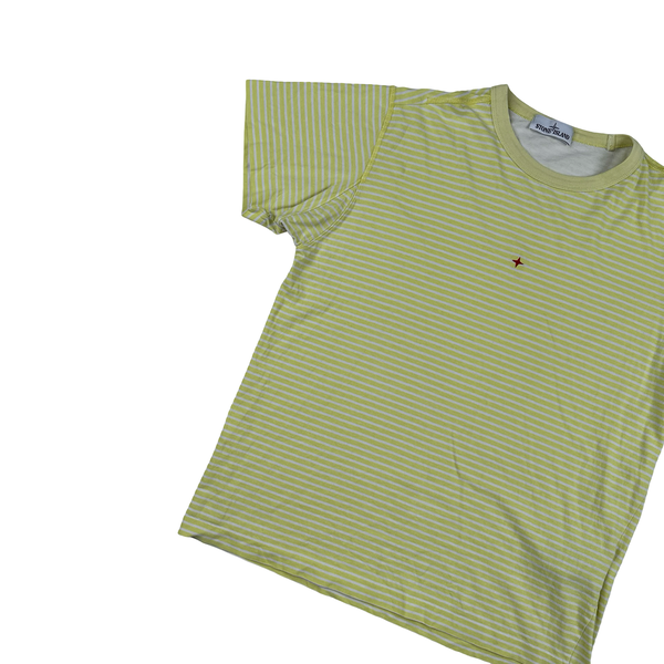 Stone Island 2019 Yellow Striped Marina T Shirt - XL