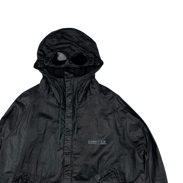 CP Company x Clarks Originals Black Lino Wax Goggle Jacket - XL
