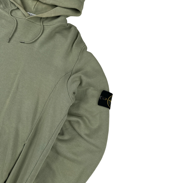 Stone Island 2010 Light Khaki Cotton Hoodie - Medium