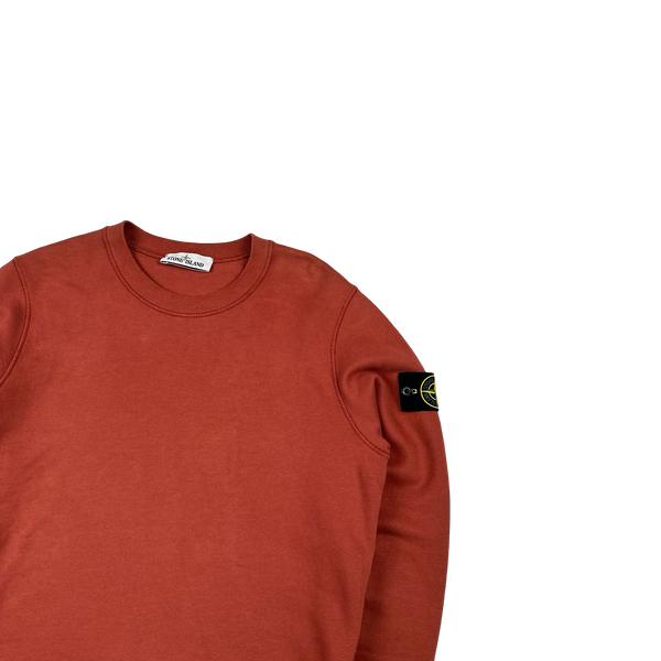 Stone Island 2021 Brick Red Crewneck Sweatshirt - Small