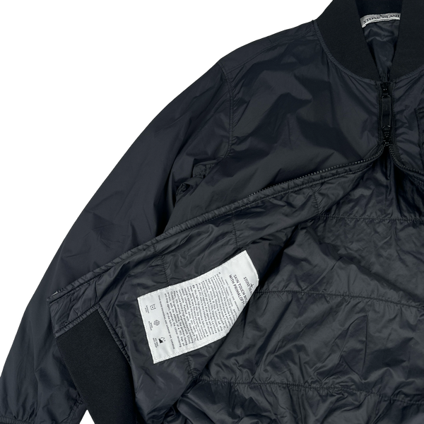 Stone Island 2024 Black Skin Touch Jacket Nylon Primaloft Bomber Jacket - Small