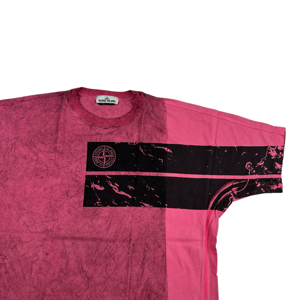 Stone Island 2020 Pink Dust Coloured Printed Graphic T Shirt - XL