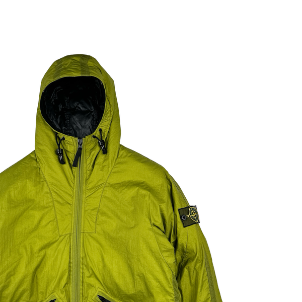 Stone Island 2009 Green Down Filled Mesh Badge Puffer Jacket - Large