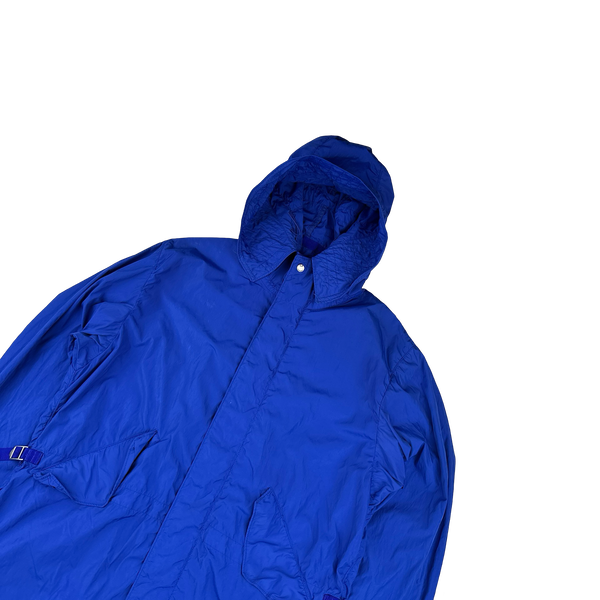 CP Company Blue Fishtail Nylon Parka Jacket - Large
