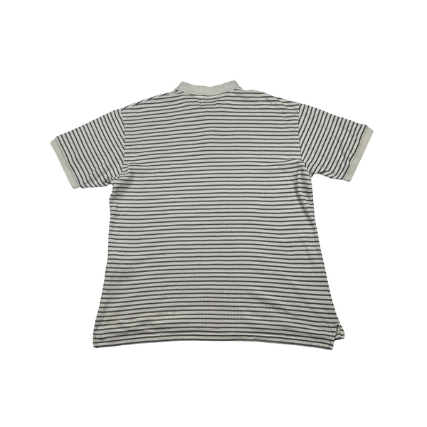 Stone Island 40th Anniversary Stripped Cotton Spellout Vintage Style Polo Shirt - XXL