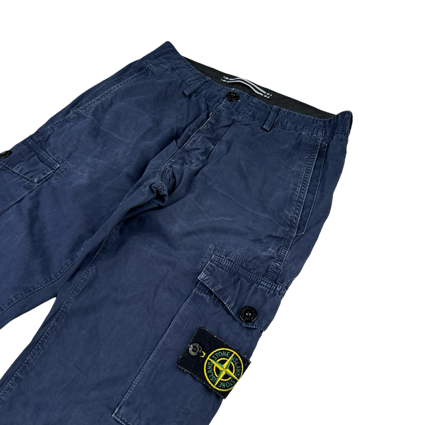 Stone Island 2017 Navy Cotton Twill Cargos - 29"