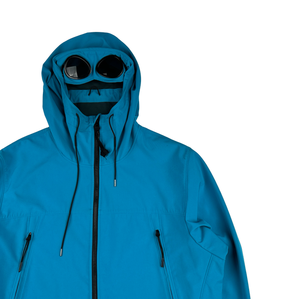 CP Company Blue Soft Shell Goggle Jacket - 3XL