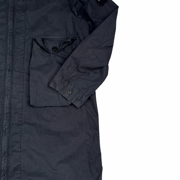 Stone Island 2019 Black 50 Fili Resinata Ghost Parka Jacket - Medium