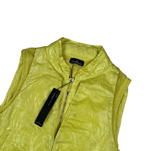 Stone Island 2022 Yellow Shadow Project Glass Linen Utility Vest - Large