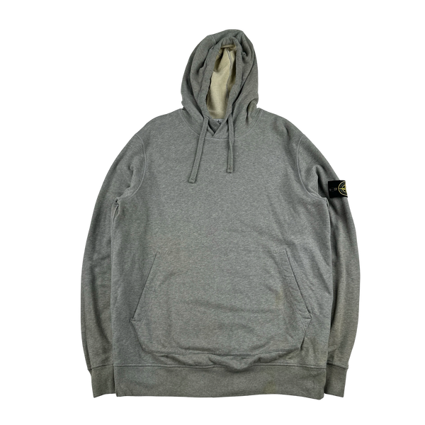 Stone Island 2022 Grey Pullover Cotton Hoodie - XXL