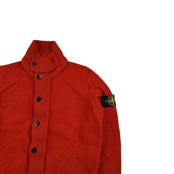 Stone Island 2014 Red Wool Knitted Jumper - Small