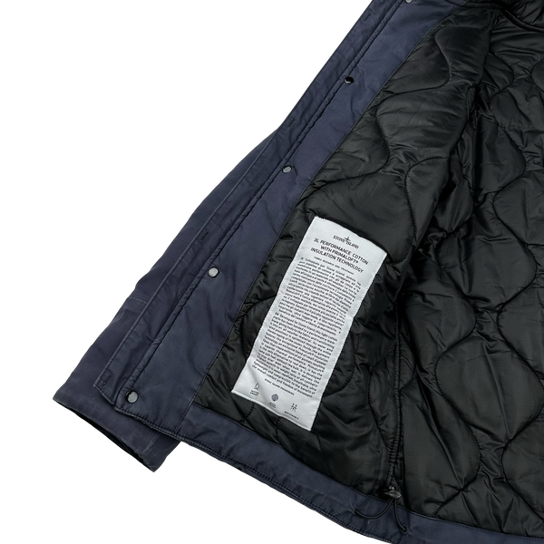 Stone Island 2013 Navy Primaloft 3L Performance Cotton Primaloft Jacket - Small