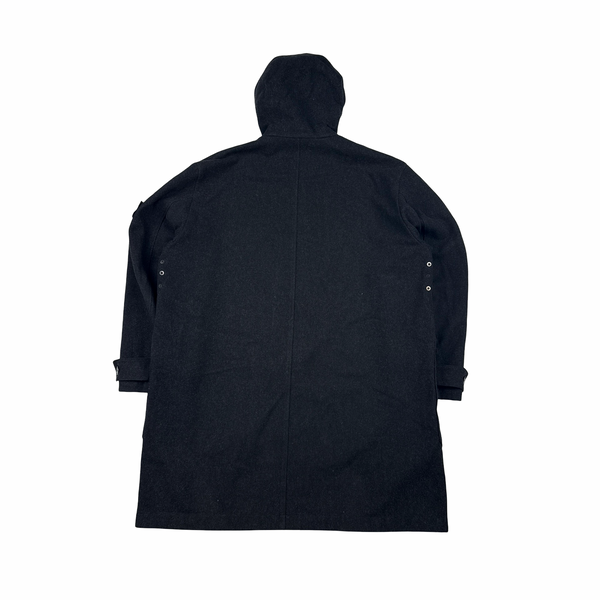 Stone Island 1998 Navy Vinatge Wool Long Parka Jacket - Large