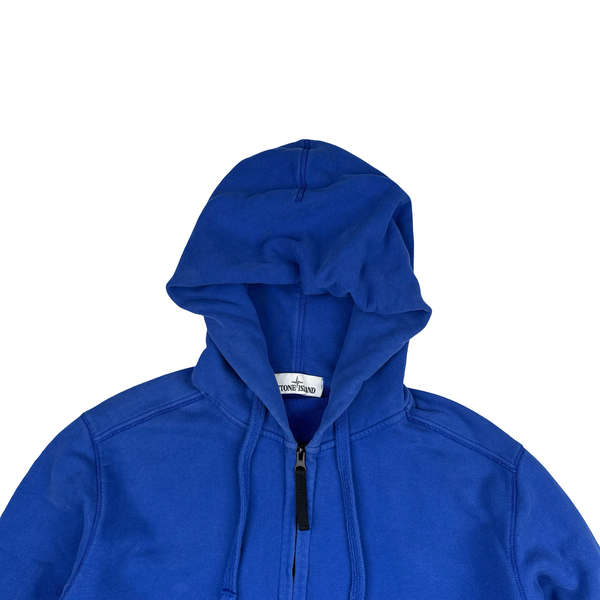 Stone Island Electric Blue 2017 Zipped Hoodie - Large