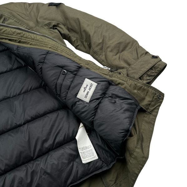 Stone Island 2017  Khaki David TC Down Filled Parka Jacket - XL