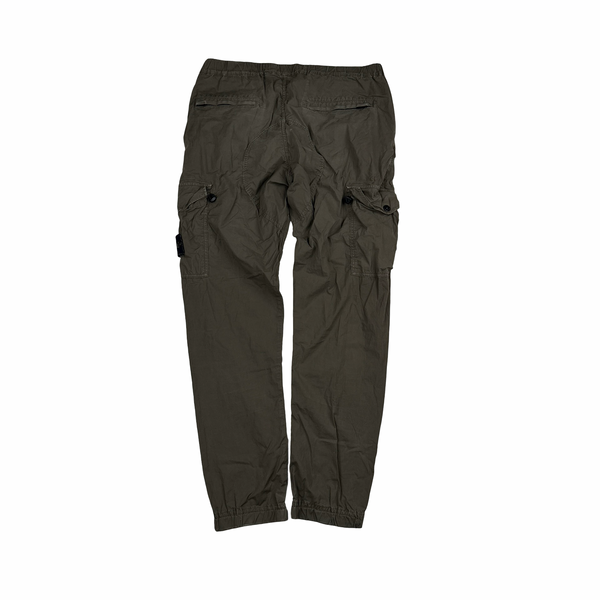 Stone Island Khaki RE T Cargo Trousers - 32"