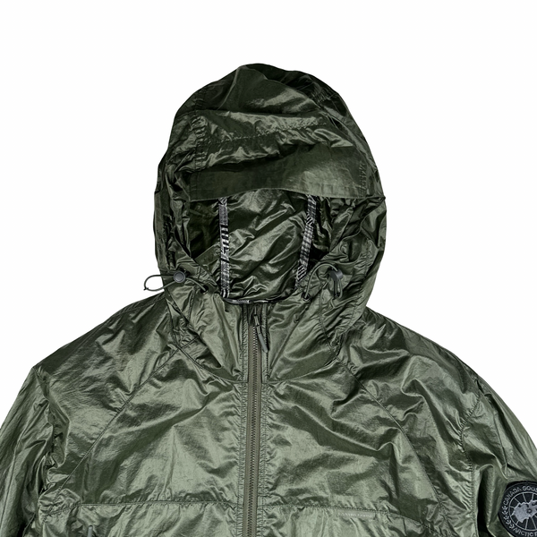 Canada Goose Dark Sage Lightweight Packable Nylon Hooded Jacket - Large