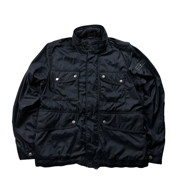 Stone Island 2009 Navy Multipocket Reflective Nylon Jacket - XXL