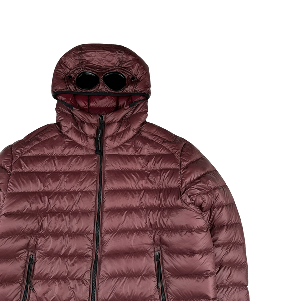 CP Company Burgundy Down Filled DD Shell Goggle Puffer Jacket - 3XL