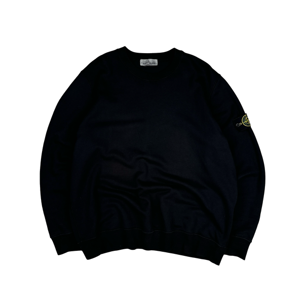 Stone Island 2022 Black Cotton Crewneck Sweatshirt - XXL
