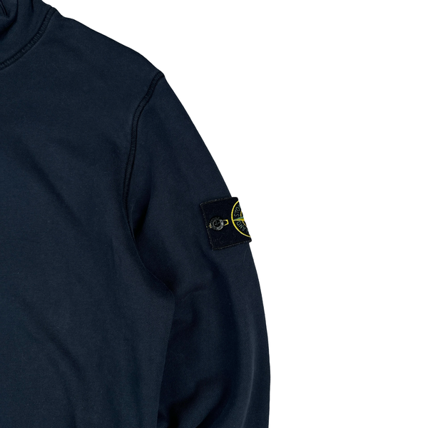 Stone Island 2024 Navy Quarter Zip Jumper - Small