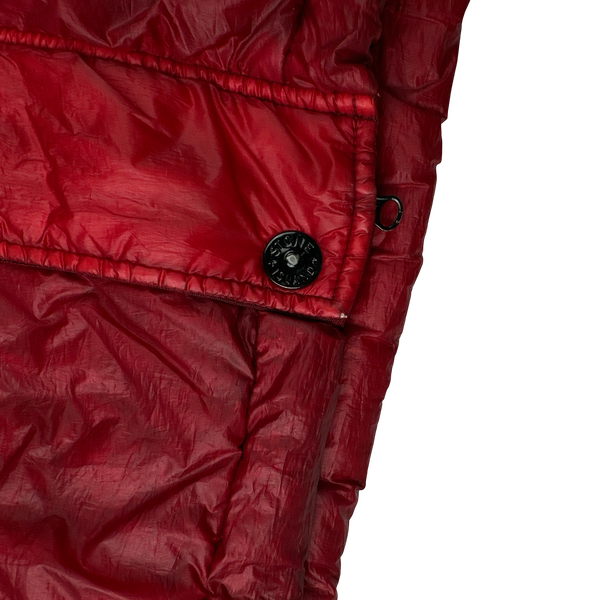 Stone Island 2011 Red Garment Dyed Down Filled Puffer Jacket - Large