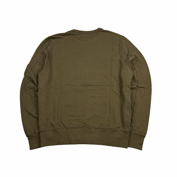CP Company 00s Khaki Lens View Cotton Crewneck Lens Viewer - Large