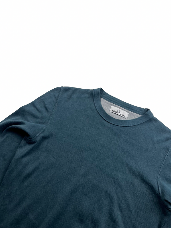 Stone Island Turquoise Light Cotton 2018 Crewneck Sweatshirt - Large